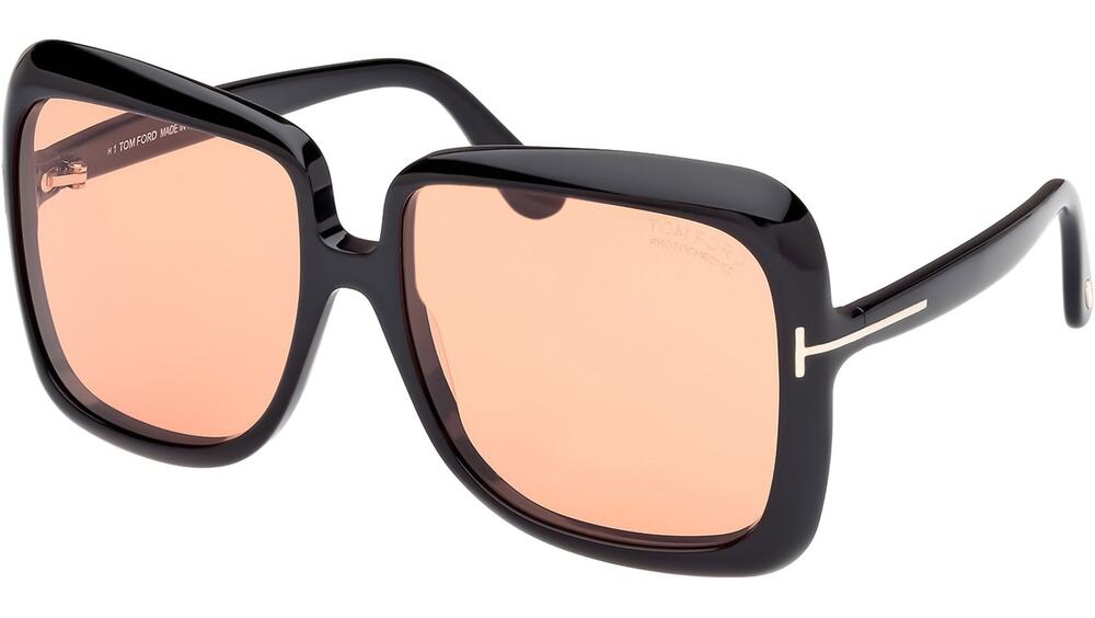 NEW Tom Ford Lorelai FT1156 Oversized Sunglasses in Black Orange